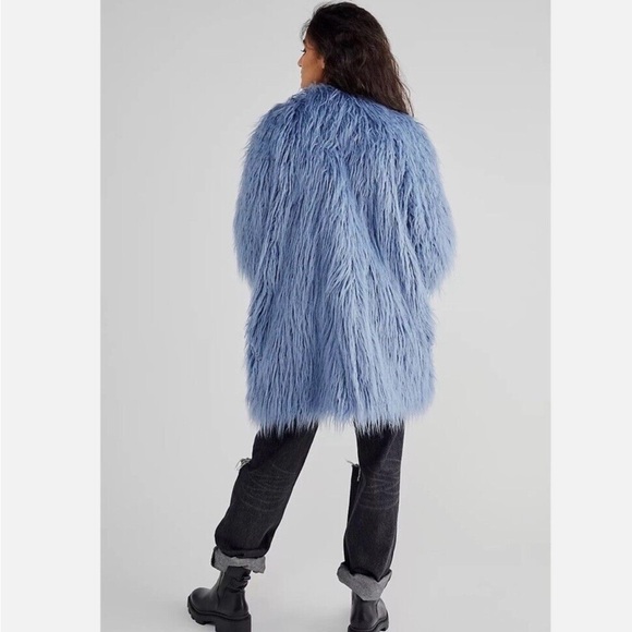 NWT Free People Renata Fur Coat Jacket Oversized Taylor Swift - Picture 4 of 11